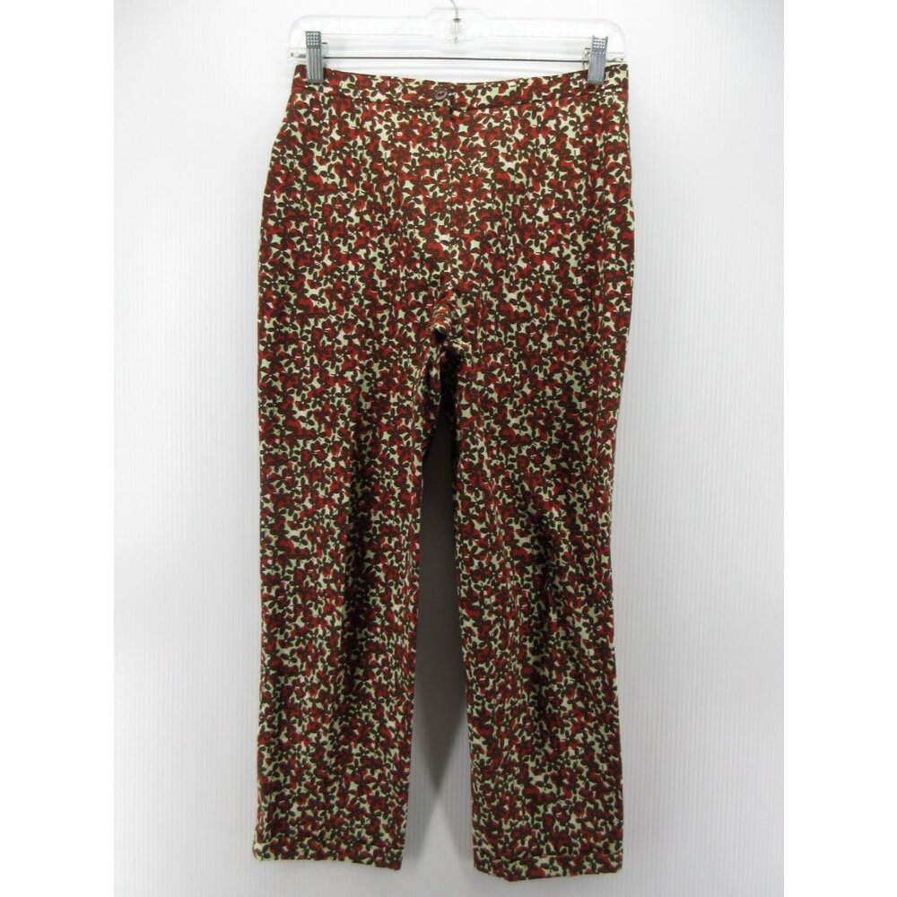 Incotex Pants 6 Trouser Straight High Comfort Stretch Floral Italy 42